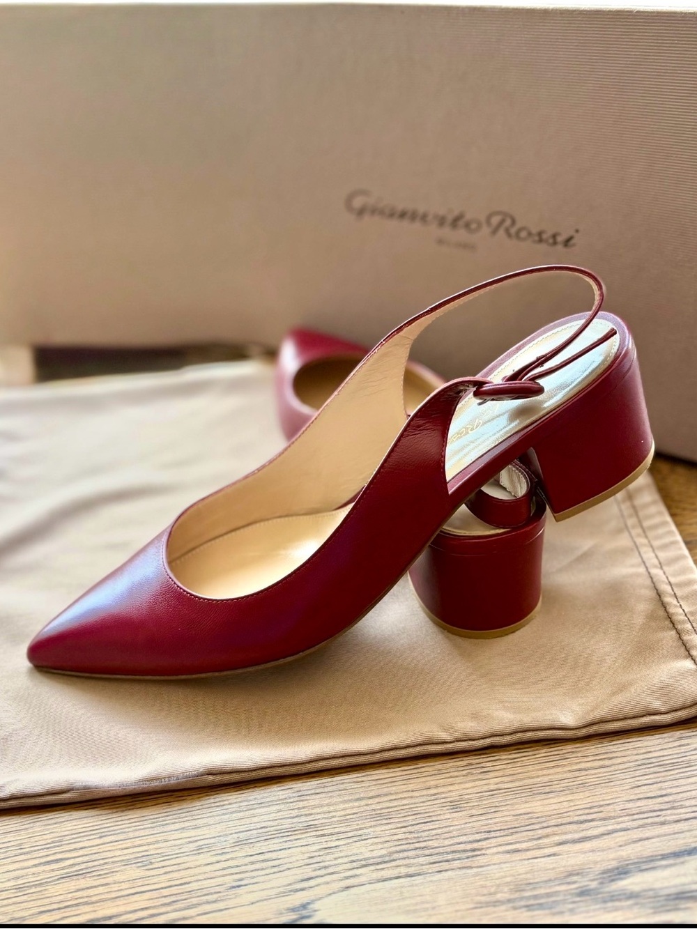 Gianvito Rossi Red Slingback Pumps, size 39